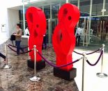 Noisessionstudio sculptures at the mall entrance for MANILART 2015